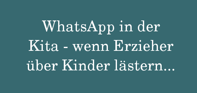 WhatsApp in der Kita